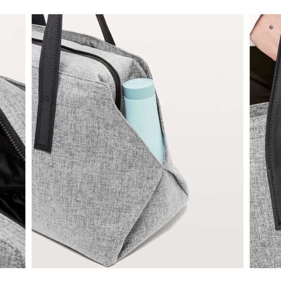 Lululemon Go Getter Bag Heathered Black 26L Gym Tote Laptop Pocket - Picture 12 of 12